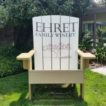 Ehret Family Winery graphic on lawn chair