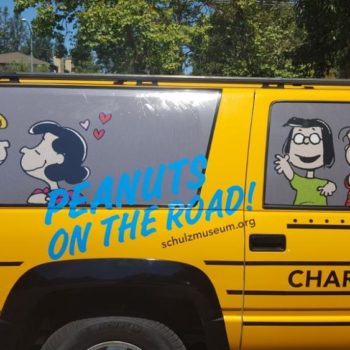 Peanuts-themed vehicle wrap