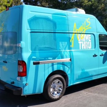 Amy's Drive Thru van vehicle wrap