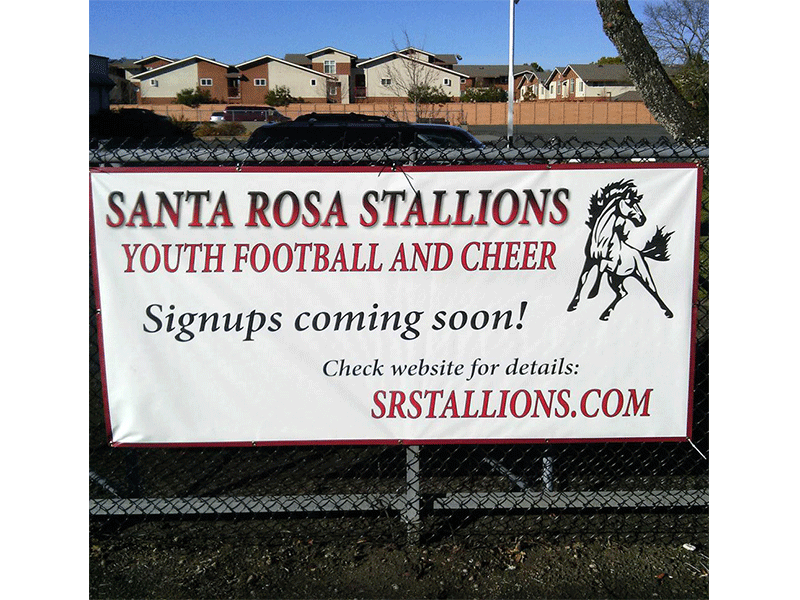 Santa Rosa Stallions sports signups banner