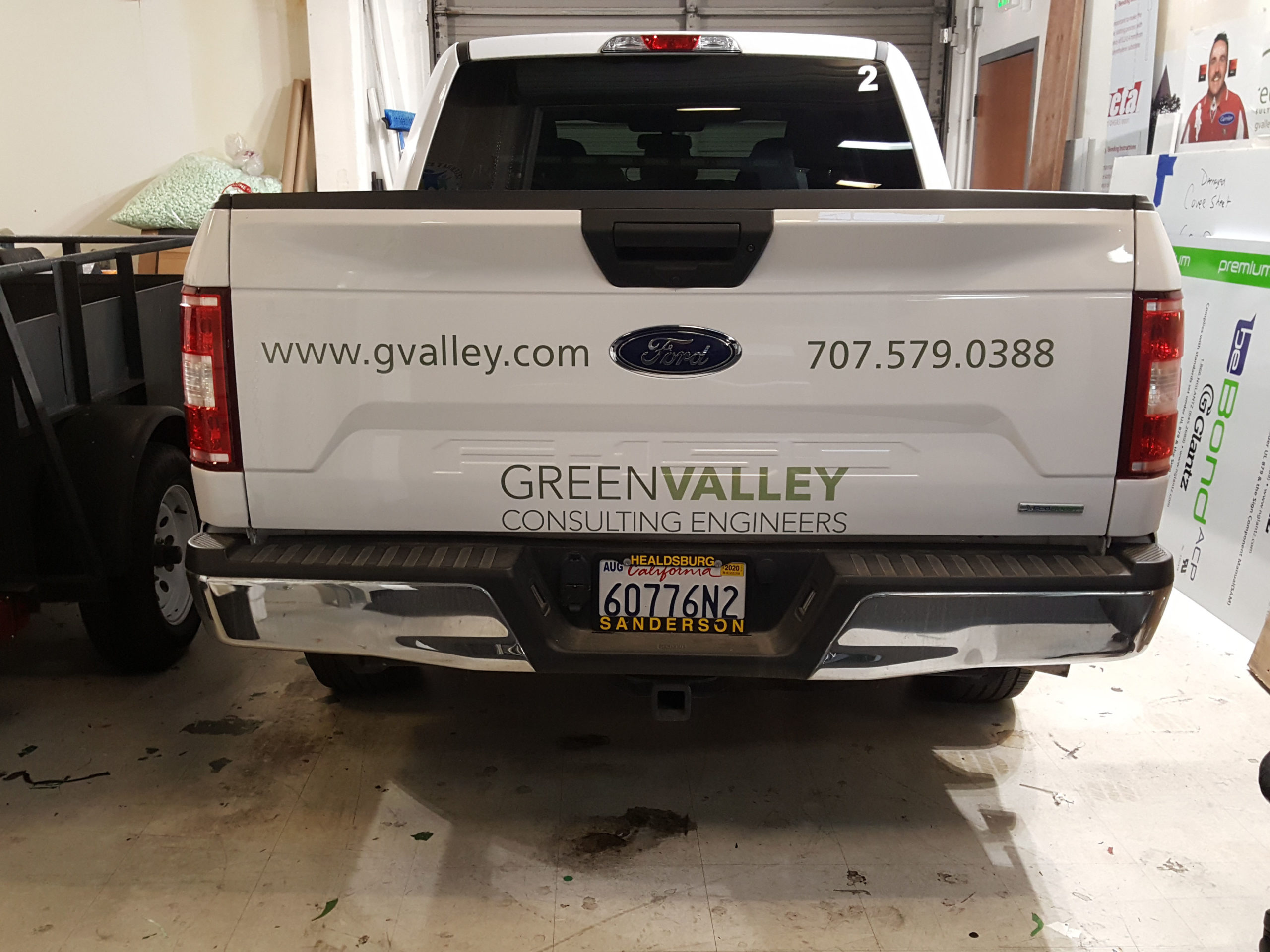 Green Valley Consulting Engineers vehicle wrap rear