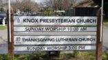 Knox Presbyterian Church entrance sign