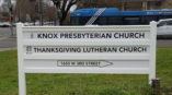 Knox Presbyterian Church directional sign