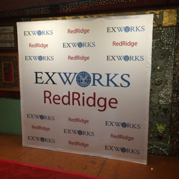 Exworks standing banner.