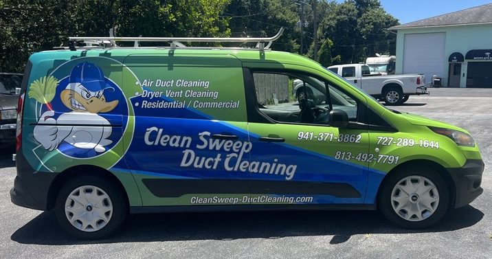 Blue and Green Van, Vinyl Vehicle Wrap done by Speed Pro Imaging in Sarasota Florida