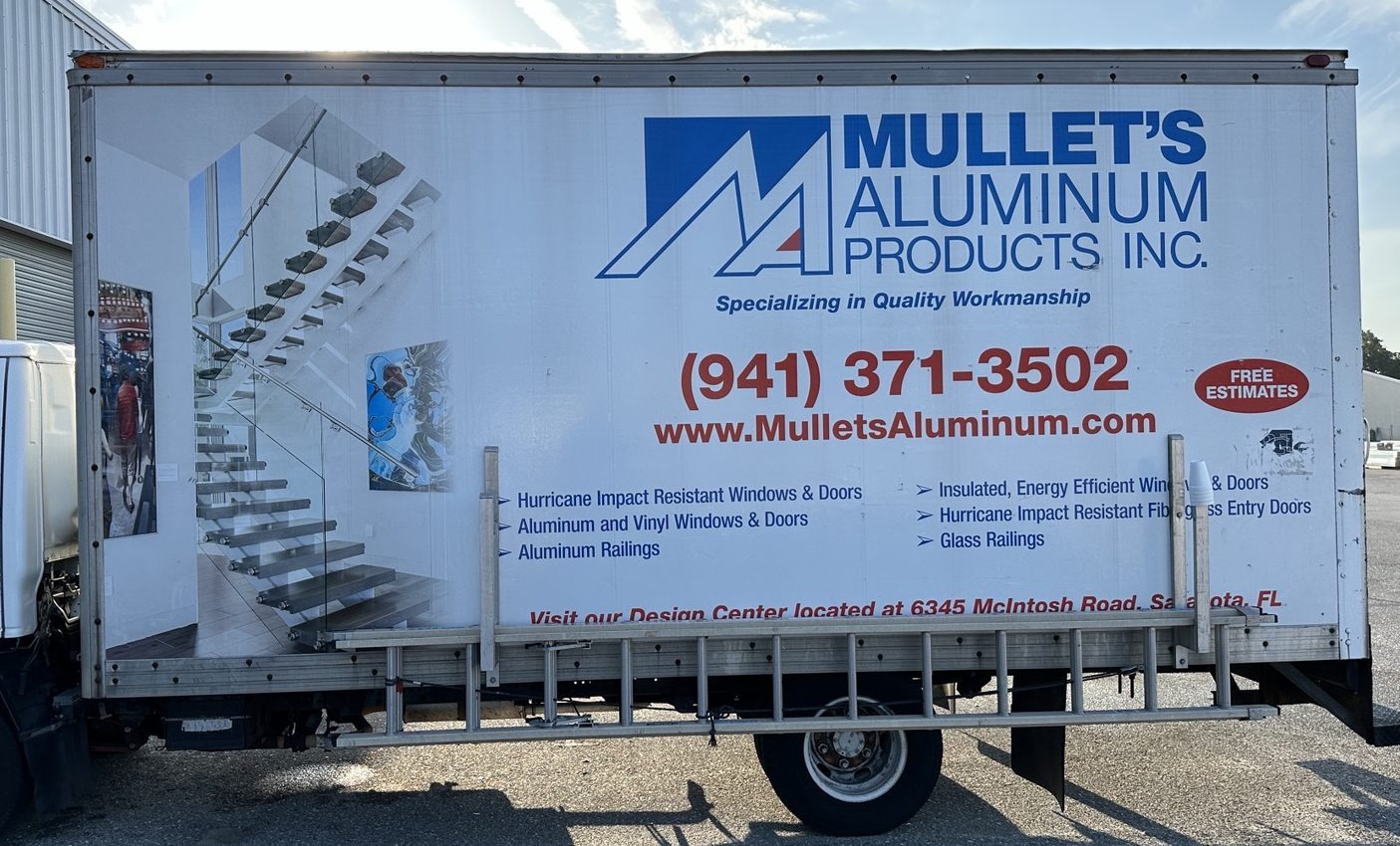 Box Truck Custom Vinyl Lettering Vehicle Wrap in Sarasota Florida by Speed Pro Imaging