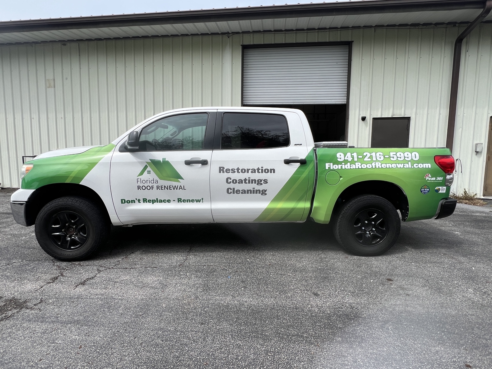Custom Vehicle Wrap White and Green Vinyl Wrap in Sarasota Florida by Speed Pro Imaging