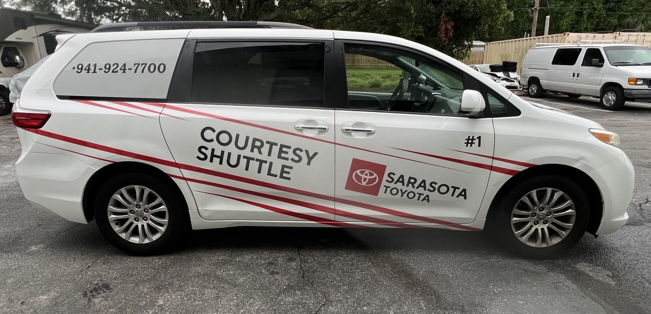 Custom Vinyl Stickers Vehicle Wrap done in Sarasota Florida by Speed Pro Imaging