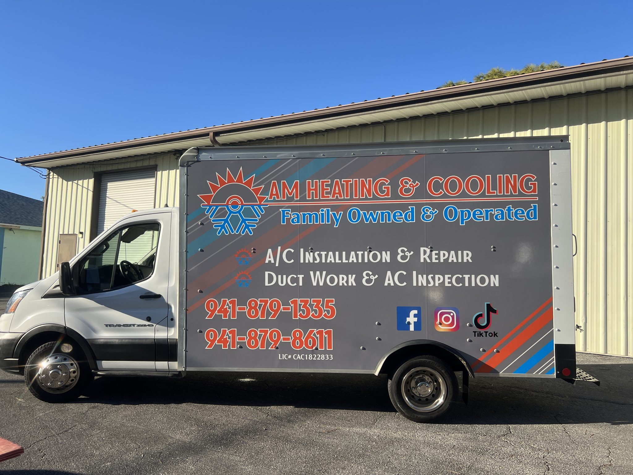 Large commercial box truck wrapped with custom full-color graphics designed to maximize brand exposure and create a professional fleet appearance.