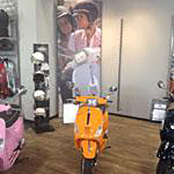 Scooter standing banner