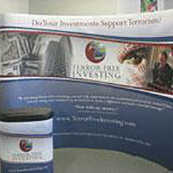 Investing firm trade show display