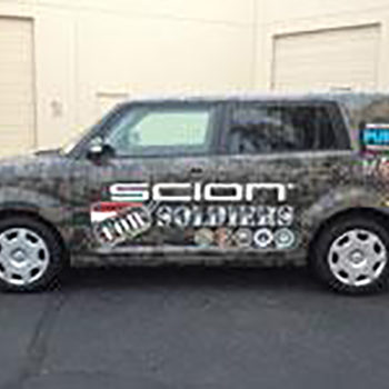 Scion for Soldiers vehicle wrap