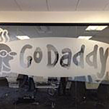 Go Daddy window graphic