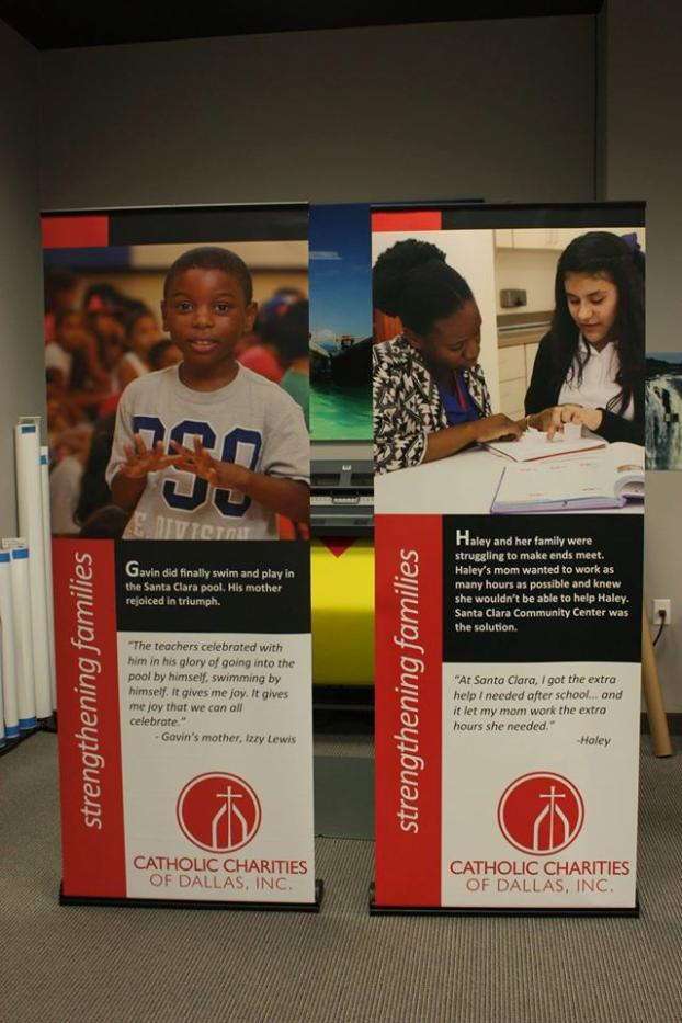 Catholic Charities of Dallas retractable banners