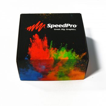box with SpeedPro branding and an image of colorful powder in midair