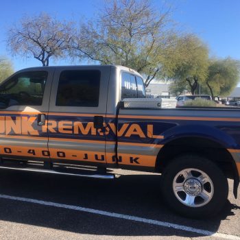 truck with branding that says "best junk removal"