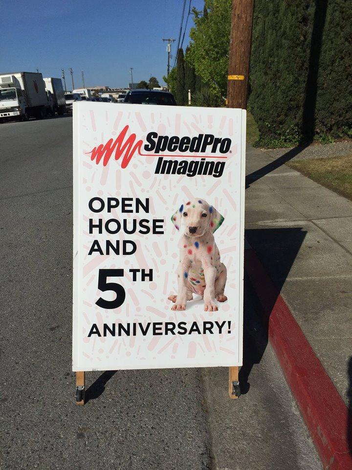 SpeedPro open house event signage