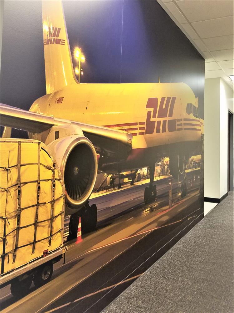 DHL wall mural