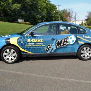 A-Game Soccer Training vehicle wrap