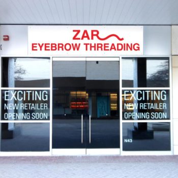 ZAR Eyebrow Threading outdoor signage