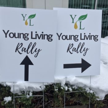 Young Living Rally outdoor directional signs