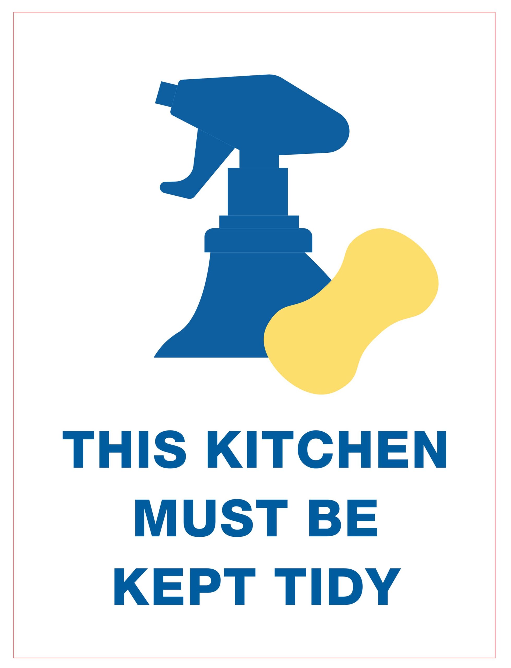 SD - Kitchen Clean 8" x 10" Decal - 4 pack