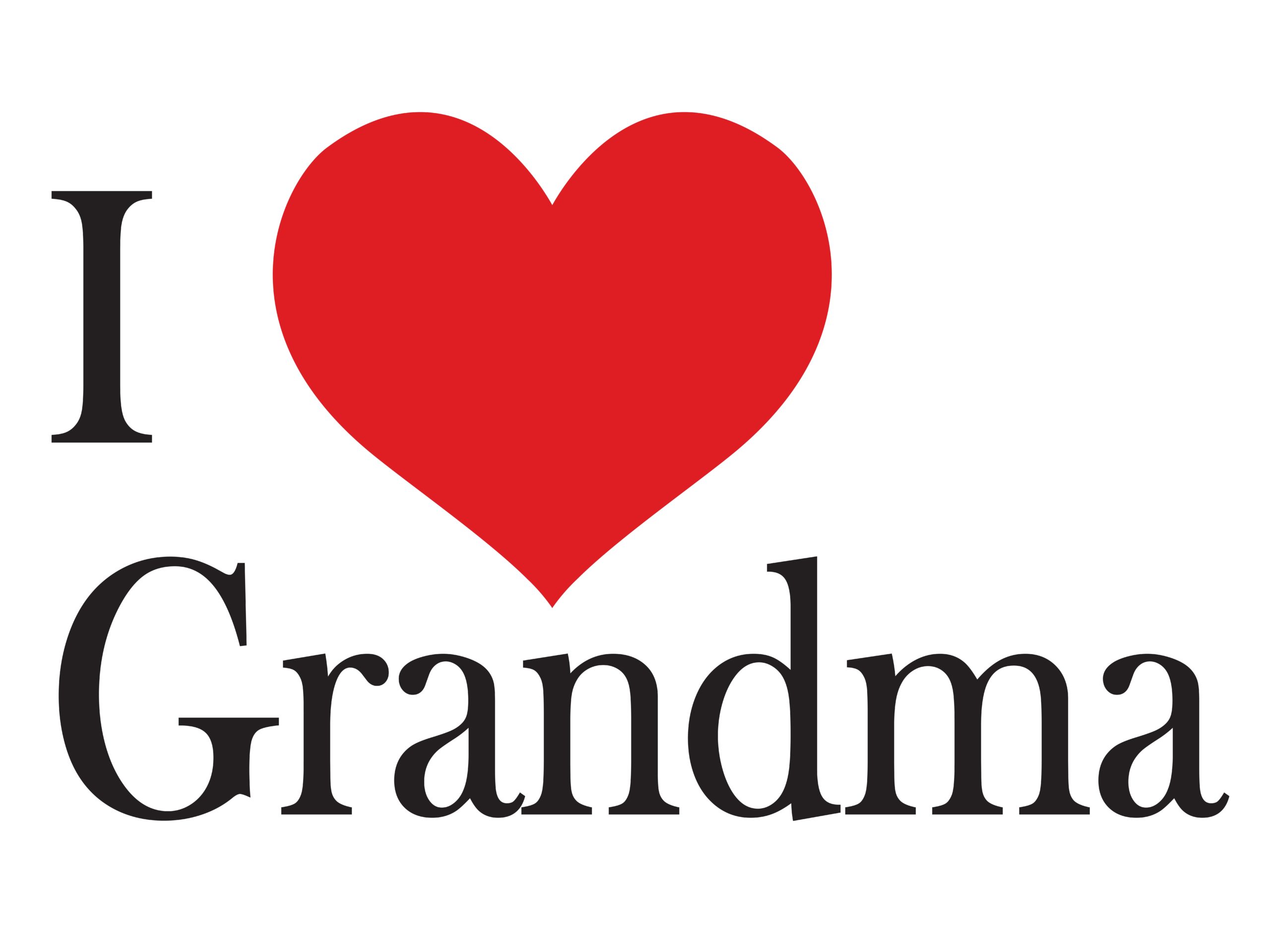 MDLL  - 24" x 18" I Love Grandma 4 Pack
