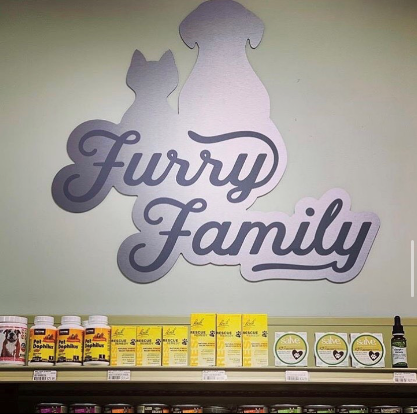 Furry Family aluminum sign
