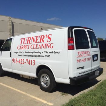 Turners carpet cleaning van decal