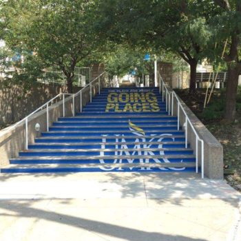 UMKC blue Stair Graphic