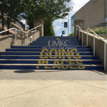 UMKC Going places Stair Graphic
