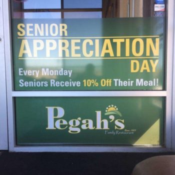 Senior Appreciation day window sign