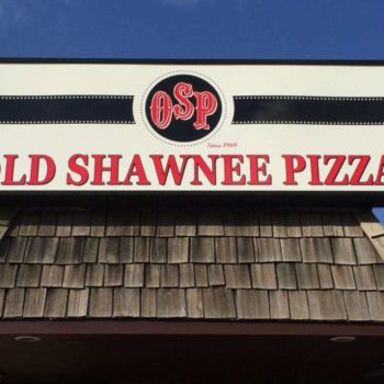 Old Shawnee Pizza logo Sign