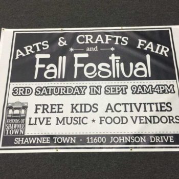 Arts and Crafts fall festival outdoor sign