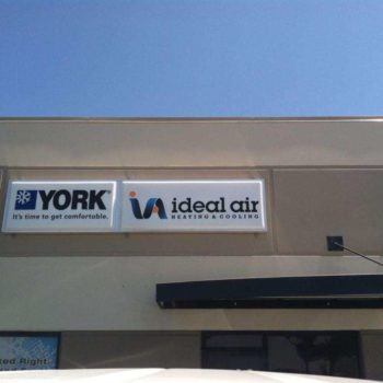 York air and ideal air conditioning sign