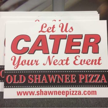 Old Shawnee Pizza Catering Sign