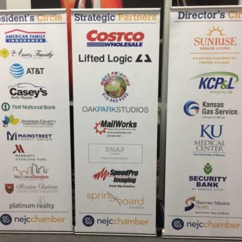 President's circle sponsers on retractor sign