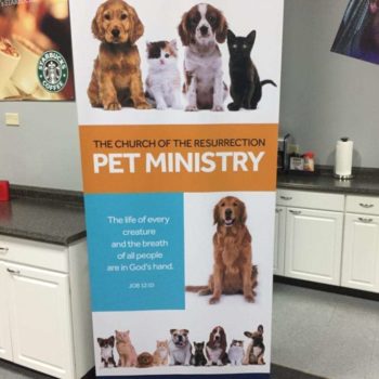 Pet ministry retractor banner