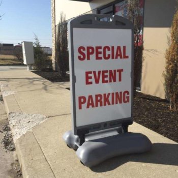 Special event parking outdoor sign