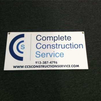 Complete construction service sign