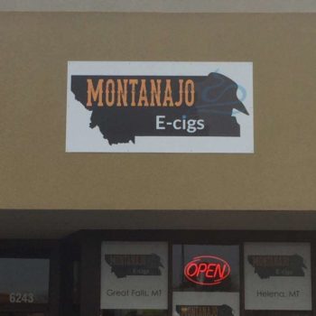 Montana Jo E-cigs outdoor sign