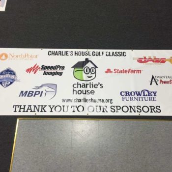 Charlie House golf classic sign