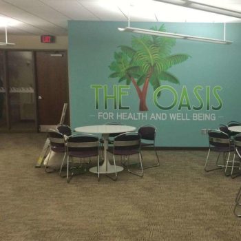 The Oasis Palm tree mural