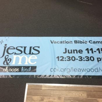 Vacation Bible school banner 