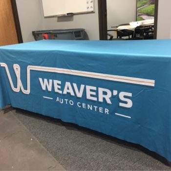 Weavers auto center table covering