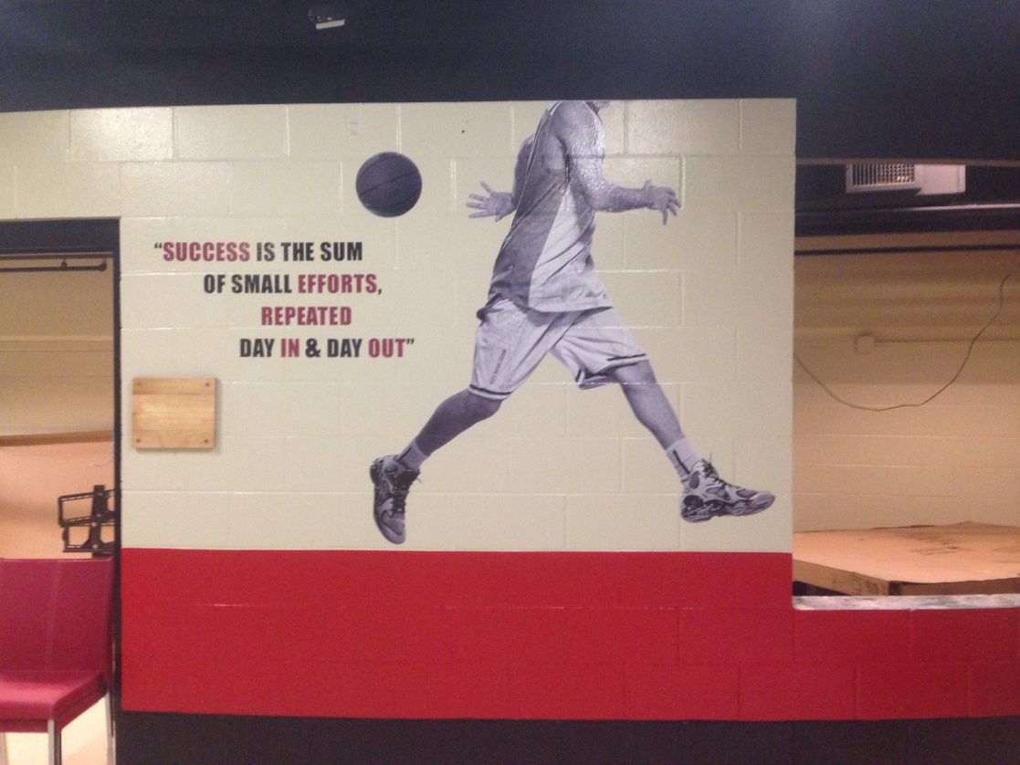 Basketball quote wall mural
