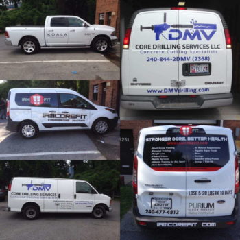 Trucks and vans with imaging decals