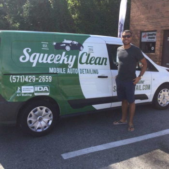 Squeeky clean mobile auto detailing van 