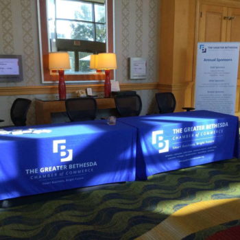 Greater Behesda chamber of commerce printed tablecloths