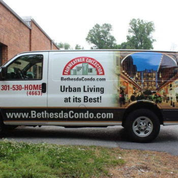 Bethesda condo urban living vehicle wrap
